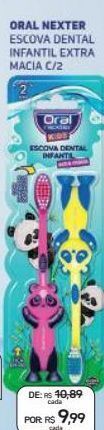 Oral nexter escova dental infantil extra macia c/2