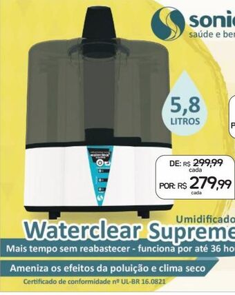 Drogal Aparelho umidificador ultra waterclear supreme oferta