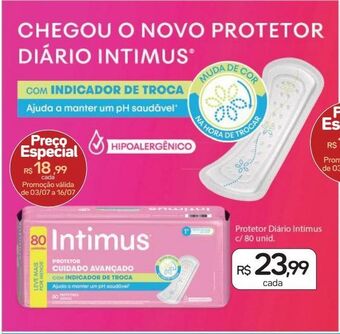 Drogal Protetor diário intimus c/80 unid. oferta