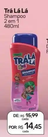 Trá lá lá shampoo 2 em 1 480ml