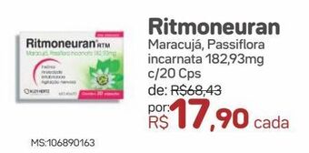 Drogal Ritmoneuran maracujá, passiflora incarnata 182,93mg c/20 cps oferta