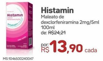 Drogal Histamin maleato de dexclorfeniramina 2mg/5ml 100ml oferta
