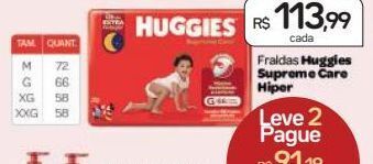 Drogal Fraldas huggies supreme care hiper oferta