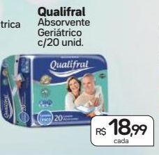 Drogal Qualifral absorvente geriátrico c/20 unid. oferta