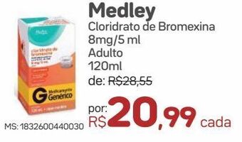 Drogal Medley cloridrato de bromexina 8mg/5 ml adulto 120ml oferta
