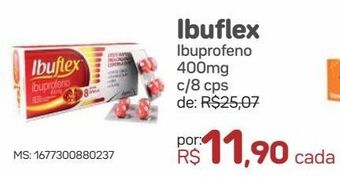 Drogal Ibuflex ibuprofeno 400mg c/8 cps oferta