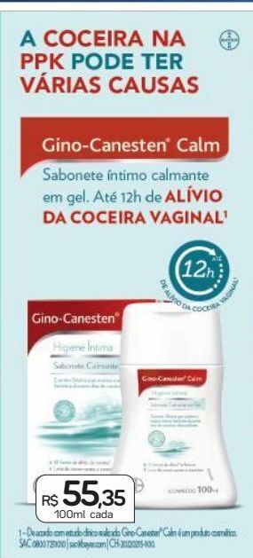 Drogal Sabonete íntimo gino canesten calm gel 100ml oferta