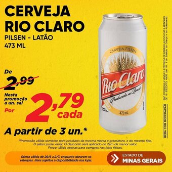 CERVEJA RIO CLARO PILSEN - LATÃO 473ML