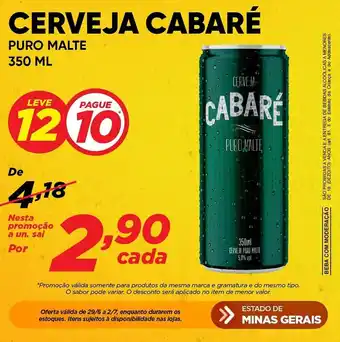Dia CERVEJA CABARÉ PURO MALTE 350 ML oferta