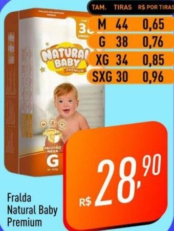 Supermercados Pague Menos Fralda Natural Baby Premium oferta