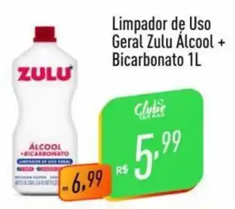 Limpador de Uso Geral Zulu Álcool + Bicarbonato 1L
