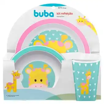 Kit refeição infantil girafa buba