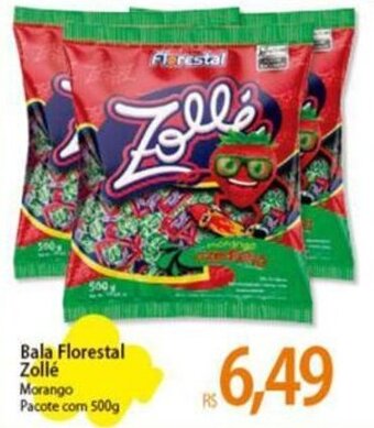 Atacadão Bala Florestal Zollé Morango Pacote com 500g oferta