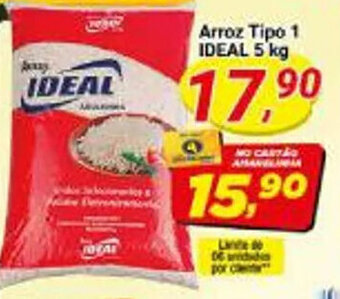 Amarelinha supermercados Arroz Tipo 1 IDEAL 5 kg oferta