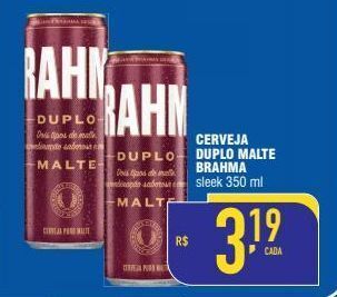 Mercantil Rodrigues Cerveja duplo malte brahma 350ml oferta
