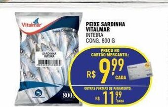 Peixe sardinha vitalmar 800g