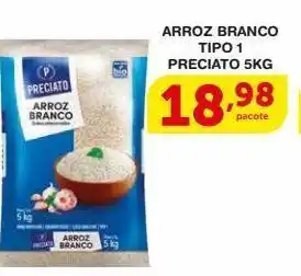 Roldão Arroz branco tipo 1 preciato 5kg oferta
