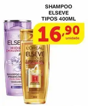 Roldão Shampoo elseve tipos 400ml oferta