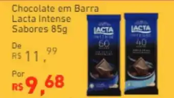 Extrabom Supermercados Chocolate em Barra Lacta Intense Sabores 85g oferta