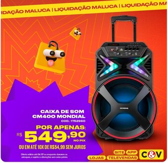 Casa e Vídeo CAIXA DE SOM CM400 MONDIAL oferta
