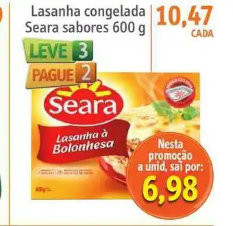Lasanha Congelada Seara Sabores Leve 3 Pague 2 600g
