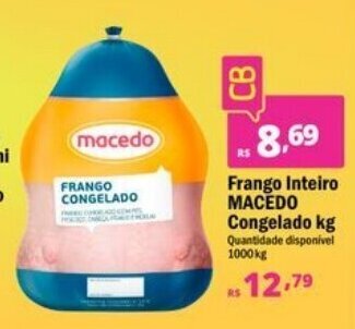 Althoff Supermercados Frango Inteiro MACEDO Congelado kg oferta