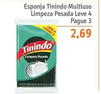 Sonda Esponja Tinindo Multiuso Limpeza Pesada Leve 4 Pague 3 oferta
