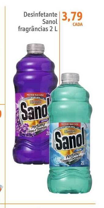 Sonda Desinfetante Sanol Fragrâncias 2L oferta