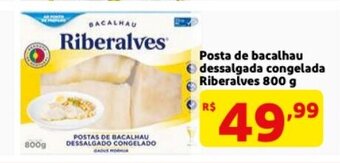 Mercado Extra Posta de bacalhau dessalgado congelada Riberalves 800g oferta