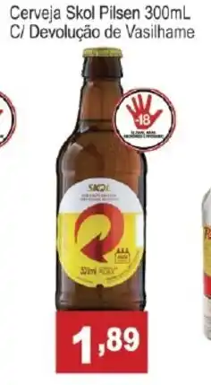 Calvo Atacadista Cerveja Skol Pilsen 300ml c/ Devolucao de Vasilhame oferta