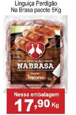 Calvo Atacadista Linguica Perdigao Na Brasa pacote 5kg oferta