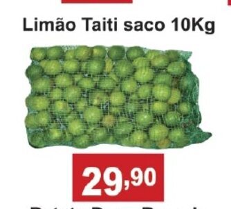 Calvo Atacadista Limao Taiti saco 10kg oferta