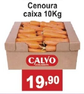 Calvo Atacadista Cenoura caixa 10kg oferta