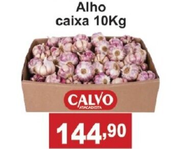 Calvo Atacadista Alho caixa 10kg oferta