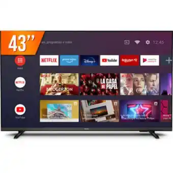 Leroy Merlin Smart tv android led 43 full hd philips 43pfg6917 3 hdmi 2 usb wi-fi bluetooth oferta