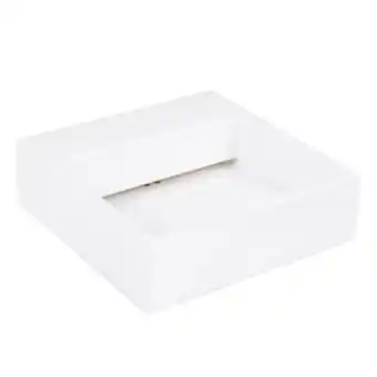 Leroy Merlin Cuba de apoio cerâmica quadrada gelo 13,5x46x46cm l.86.17 deca oferta