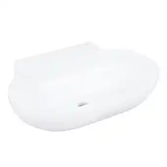 Leroy Merlin Cuba de apoio cerâmica oval gelo 13,5x55,5x37cm l.105.17 deca oferta