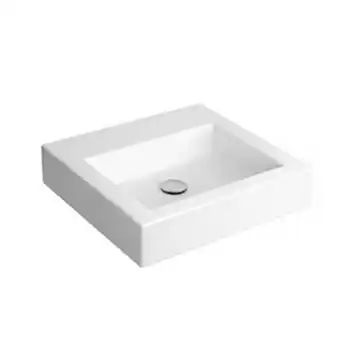 Leroy Merlin Cuba de apoio cerâmica quadrada branca 11x43x45cm l.737 deca oferta