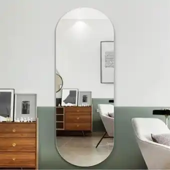 Leroy Merlin Espelho decorativo lapidado oval 50x100cm oferta