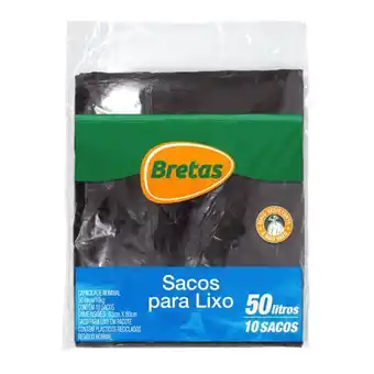 Supermercados Bretas Saco lixo bretas almof preto 50l c/ 10 unid oferta