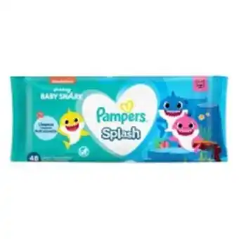 Tome Leve Lenços umedecidos splash baby sharkcom pampers embalagem 48 unidades oferta