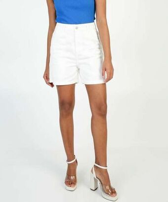 Marisa Short feminino sarja cintura alta uber jeans oferta