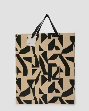 Riachuelo Sacola de presente m geométrica bege | accessori by riachuelo oferta