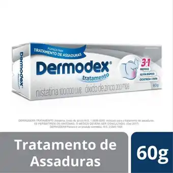 Farmácias Pague Menos Pomada para tratamento de assaduras dermodex tratamento - 60g oferta