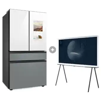Combo geladeira bespoke family hub 220v + smart tv 55 qled 4k the serif 55ls01b
