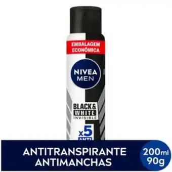 Desodorante aerosol nivea men invisible black&white power 200ml