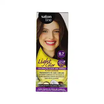Drogaria Santa Marta Coloração capilar salon line light color sem amônia cor 6.7 chocolate oferta