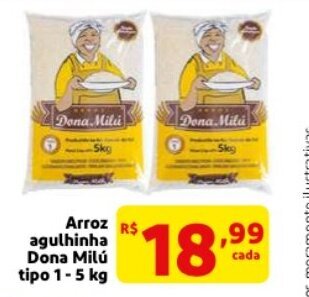 Mercado Extra Arroz Agulhinha Dona Milu tipo 1 5kg oferta