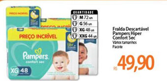 Fralda Descartavel Pampers Hiper Comfort Sec
