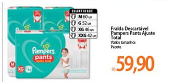 Atacadão Fralda descartavel Pampers Pants ajuste total oferta